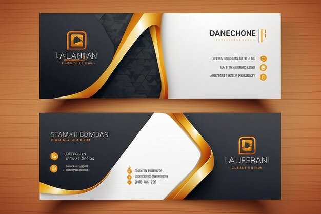 Vector modern creative and clean business card template Flat design