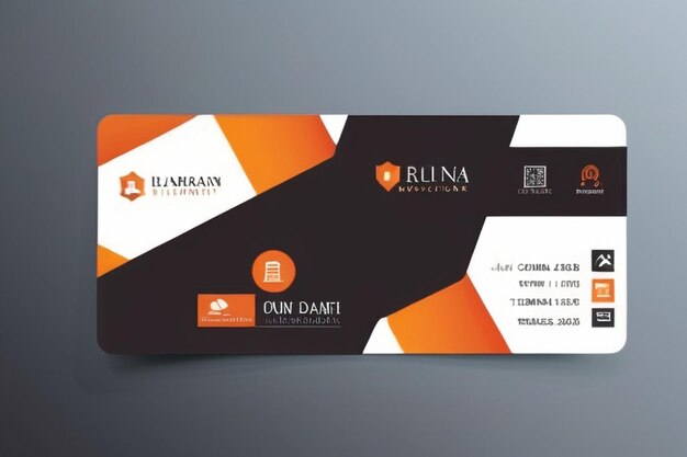 Photo vector modern creative and clean business card template flat design