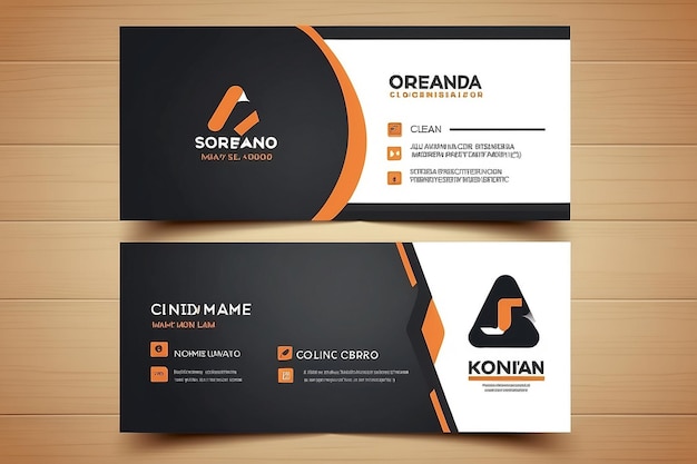 Vector modern creative and clean business card template Flat design