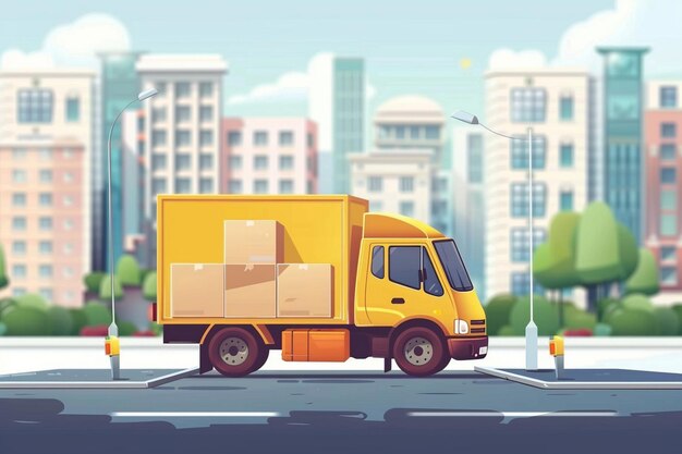 Photo vector modern delivery concept with flat desi