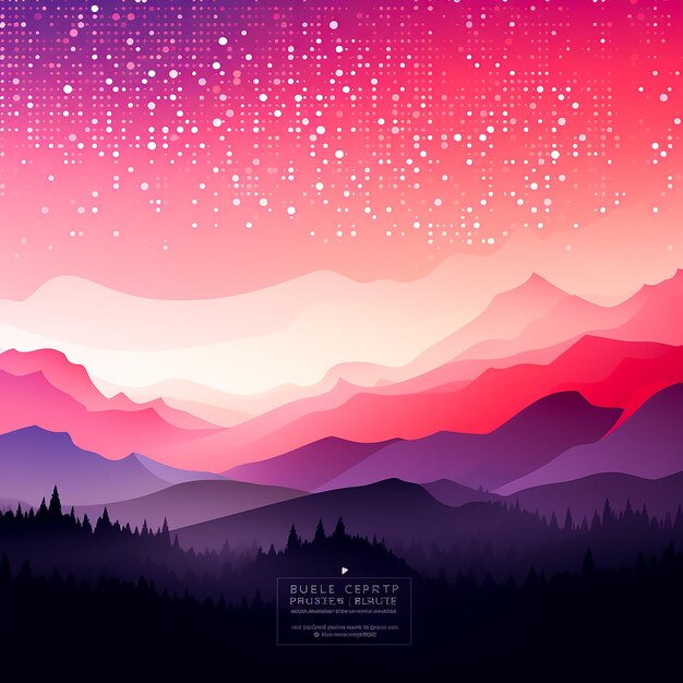 Photo vector mountains landscape with mountains and sunset generated by ai