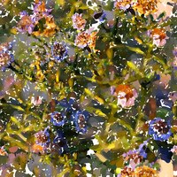 Foto vector naadloze natuur patroon achtergrond met grote decoratieve bloemen provençaalse stijl
