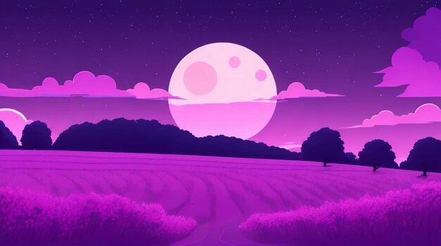 Vector Night Scene Illustration with Dramatic Ambiance