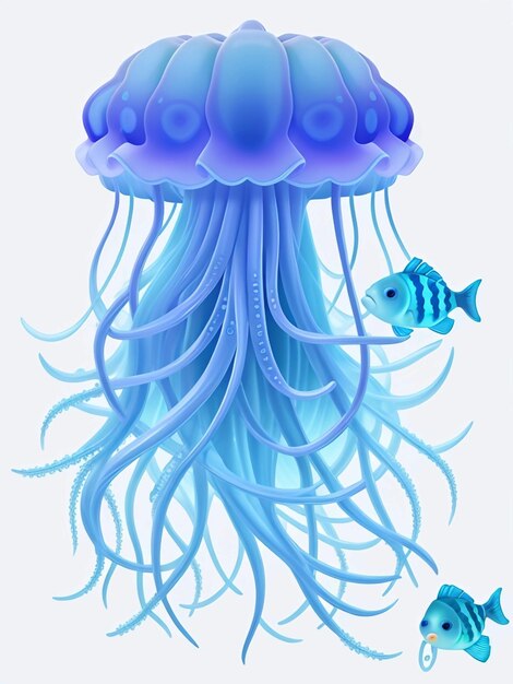 Photo vector ocean jelly fish