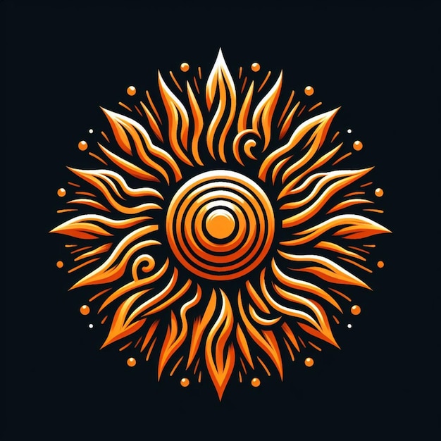 vector orange sun sunset