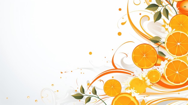 Vector orange white background