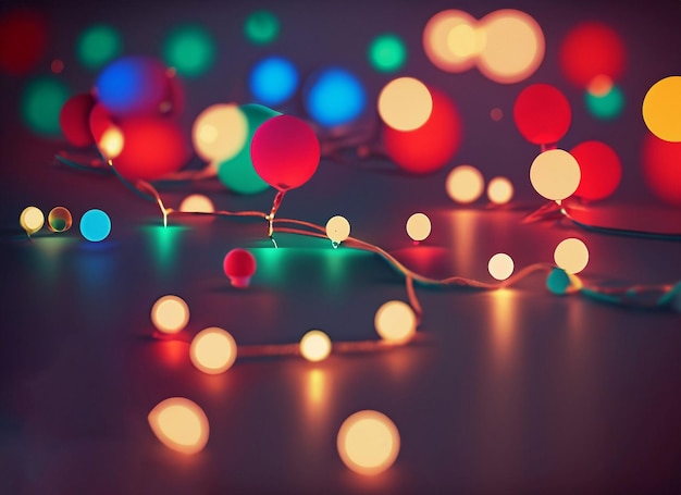 vector pack colored lights of Christmas wires