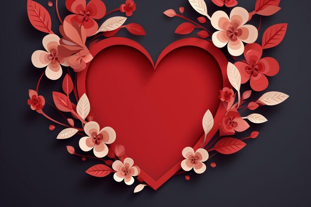 Photo vector paper style valentine's day background