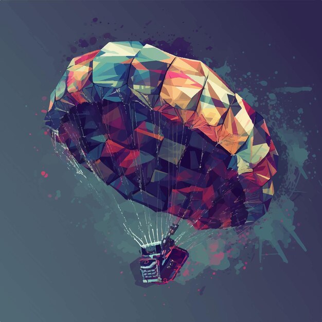 Vector parachute illustration