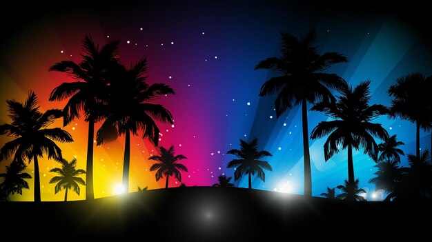 Foto vector_party_crowd_on_a_summer_background