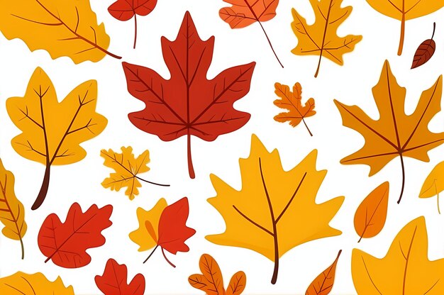 vector pattern Fall leaves maple leaves dry maple leaves fall leaves