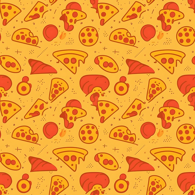 vector pattern with abstract pizza image