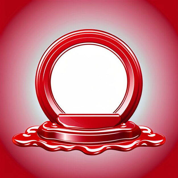 vector perfect red wax seal isolated