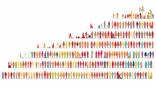 Photo vector pictogram people population set