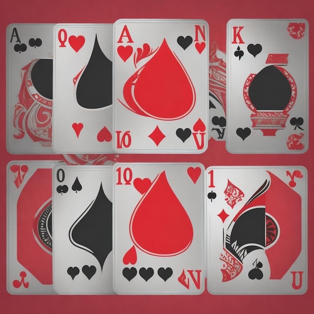 Foto vector pokerkaarten achtergrond