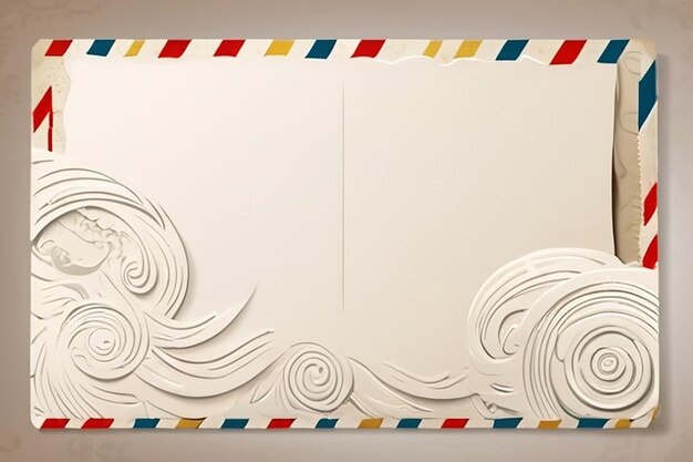 Photo vector postcard with white paper texture