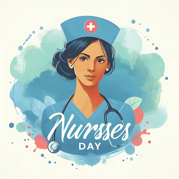 Photo vector a poster for nurses day with a nurses day written on it