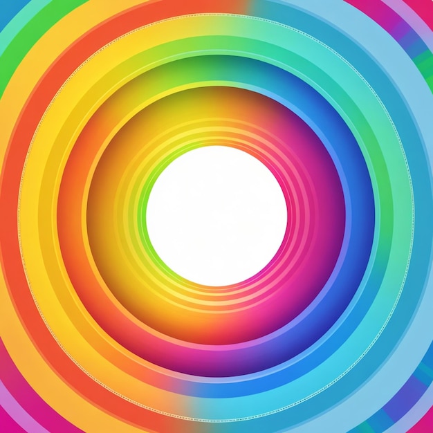 vector rainbow color circle frame background