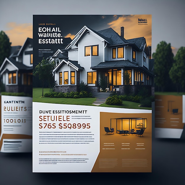 Vector Real Estate Property Finding Flyer Design