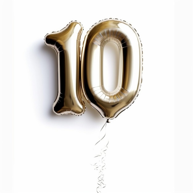 vector realistic 10th anniversary or birthday