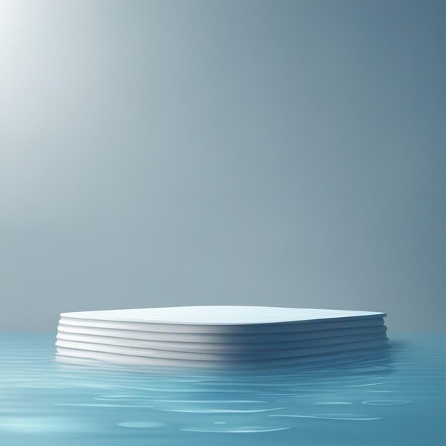 Векторный реалистичный 3D-фональный подиум в воде