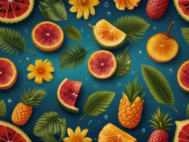 vector realistic background for summer season