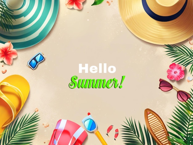 Photo vector realistic background for summer season