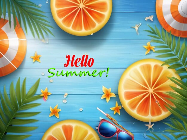 vector realistic background for summer season