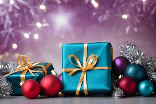美しい装飾品と現実的なクリスマスの背景をベクトルします。
