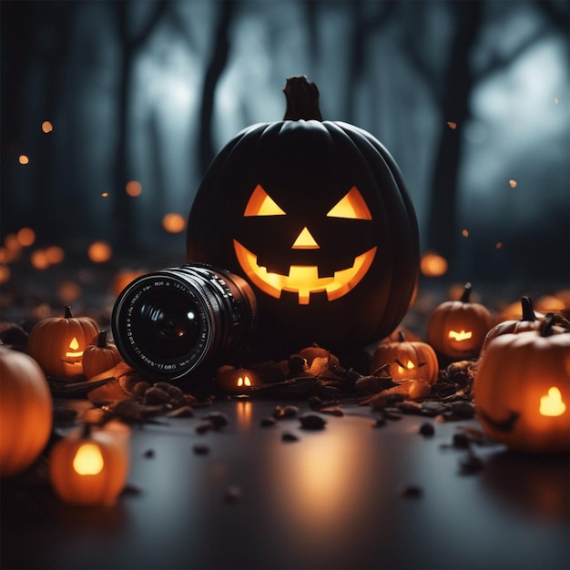 ベクトル現実的なハロウィーン AI が生成