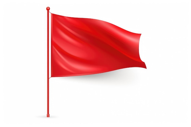 Photo vector realistic isolated red flag for decoration