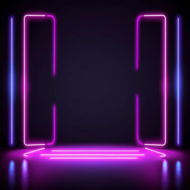 Vector realistic neon lights background