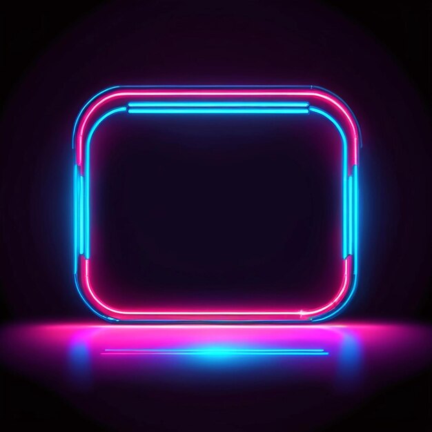 Vector realistic neon lights background