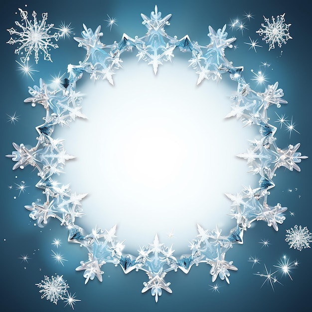 Photo vector realistic snowflake border