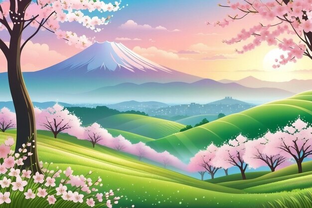 vector realistic spring background