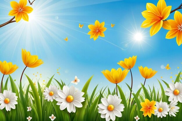 vector realistic spring background