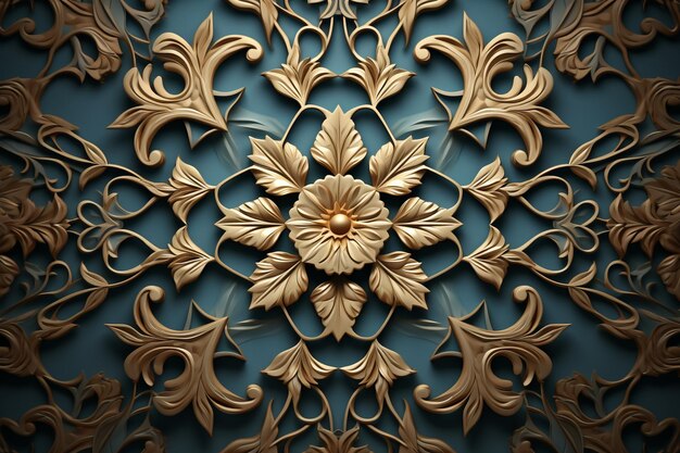 vector realistic threedimensional arabic ornamental background