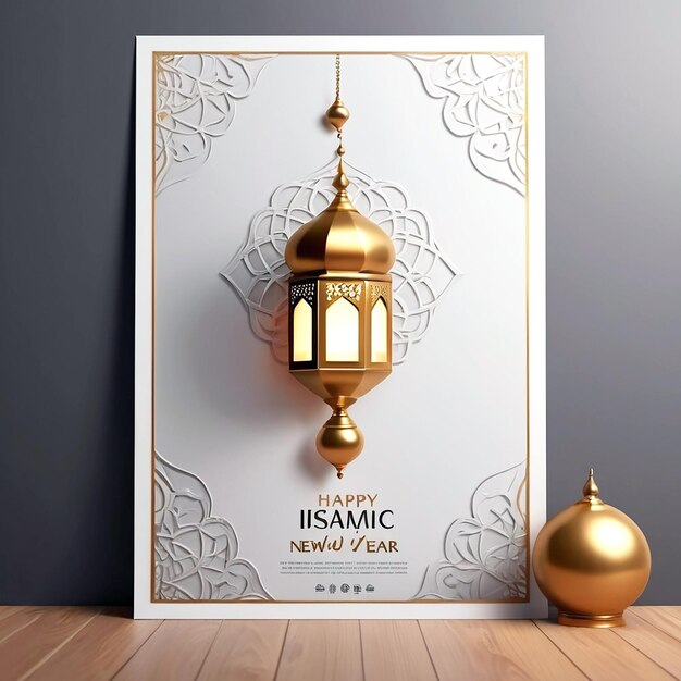 Vector Realistic Vertical Poster Template For Islamic New Year Celebration