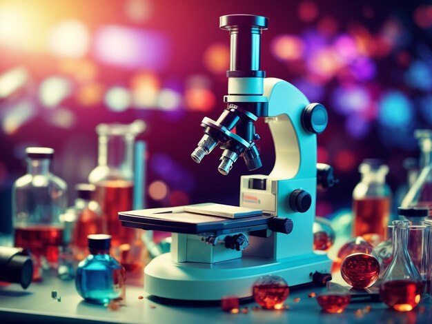 Vector realistische microscoop in de farmaceutische wetenschappen