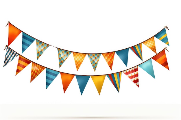 Vector realsitic isolated party flags flyer of Oktoberfest