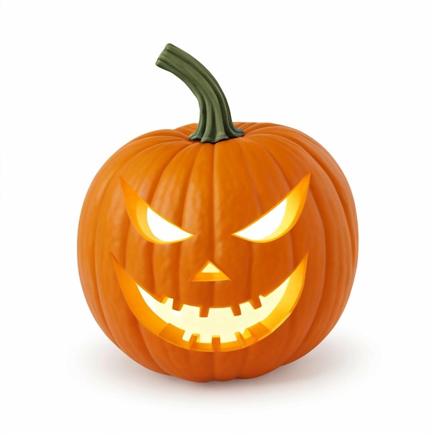 Photo vector scary pumpkin halloween lantern realistic vector