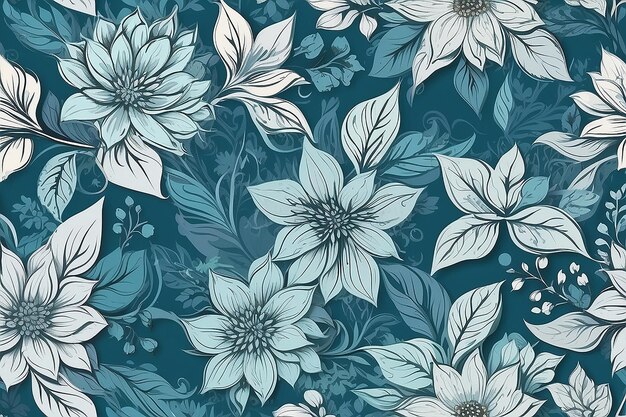 vector seamless abstract floral background