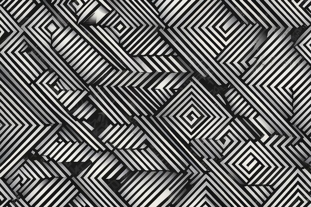 Photo vector seamless black and white halftone lines grid pattern abstract geometric retro background design