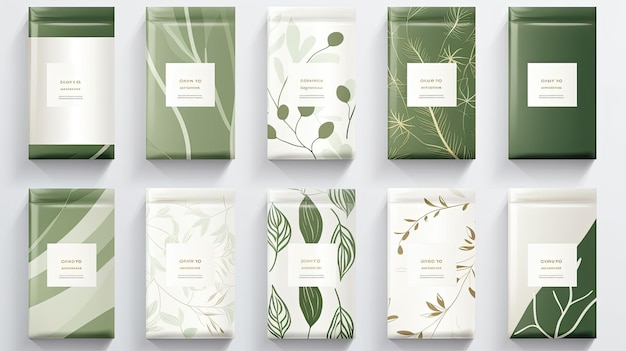 vector set of packaging design templates seamless