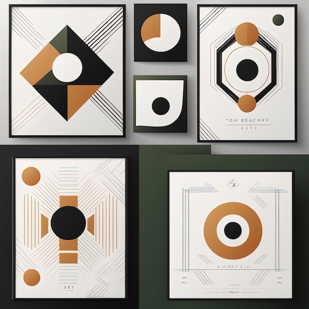 vector set van geometrische vormen en achtergronden abstract ontwerp minimale geometrische vormen set