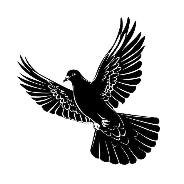 vector silhouet van een Pigeon Racing