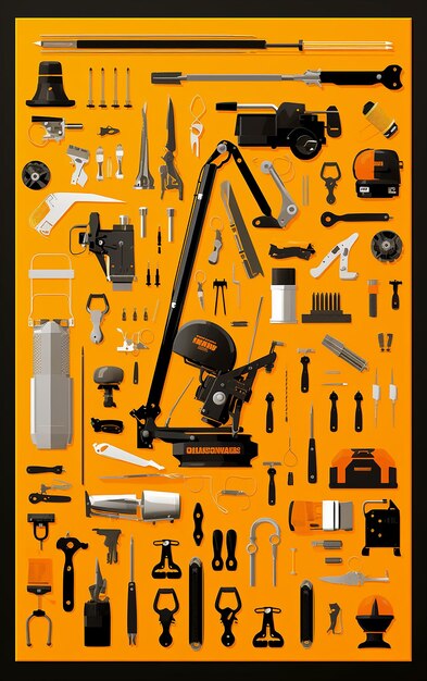 Vector Silhouette Set of Construction Tools