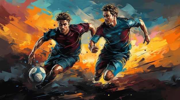 vector_silhouetten_van_mannen_die_voetbal spelen