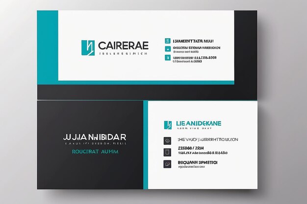 Vector simple business card template Clean design