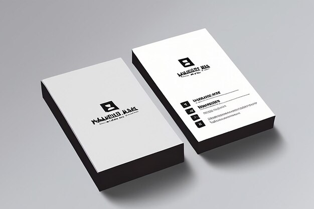 Photo vector simple business card template clean design